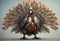 ornate mecha turkey thanksgiving 4k