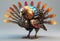 ornate mecha turkey thanksgiving 4k