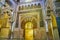 The ornate mihrab in maqsura caliph`s or emir`s praying area of Mezquita, on Sep 30 in Cordoba, Spain