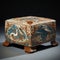 Ornate Narrative Tableaux Box With Wildlife Design