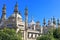 Ornate onion domes and minarets of Brighton regency palace the Royal Pavillion in East Sussex, England