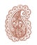 Ornate paisley - decorative indian henna design. Mehendi eastern vector