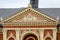 Ornate pediment above the entrance of the Drama Theatre in Klaipeda, Lithuania