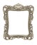 Ornate pewter picture frame silhouetted