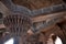 Ornate pillars in Fatehpur Sikri