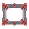 Ornate Red Floral Frame With Gothic Undertones