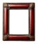 Ornate redwood antique picture frame with clipping