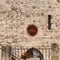 Ornate round metalwork window, John the Baptist Church Ein Karem, near Jerusalem