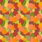 Ornate simple beauty leaves seamless pattern. Abstract original background.
