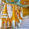 The ornate stupas at Pindaya cave, Myanmar