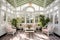 ornate sunroom in colonial revival style building