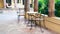 Ornate Table and Chair in colonial outdoor setting in India