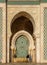 Ornate tiled fountain at Moroccan mosque of Hassan II in Casablanca Morocco