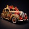 Ornate Traditional Wedding Car with Vibrant Ethnic Patterns