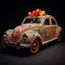 Ornate Traditional Wedding Car with Vibrant Ethnic Patterns