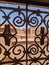 Ornate traditional window grid of a berber house ruin in the city center of Amezrou