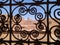 Ornate traditional window grid of a berber house ruin in the city center of Amezrou