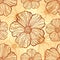 Ornate vector poppies seamless pattern