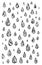 Ornate vector raindrops.