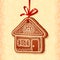 Ornate vector traditional christmas sweet house
