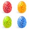 Ornate vector traditional Easter eggs set