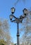 Ornate vintage wrought iron lamppost