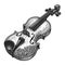 Ornate Violin with Detailed Scrollwork raster