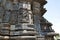 Ornate wall panel reliefs depicting, from left, Sundari, Nagas, Shiva as Gajasurasamhara, Bramha and Narayana on the extre right.