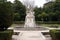 Ornate water fountain in the garden of the Marques de Pombal Palace, Oeiras, Lisbon, Portugal