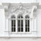 Ornate White Window: Colonial Architecture In Georgian Style