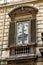 Ornate Window Detail on Classical Rome Building, Italy