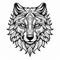 Ornate Wolf Head Coloring Page With Ominous Vibe