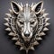 Ornate Wolf: Striking Symmetrical 3d Model With Futuristic Organic Design