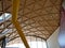 The ornate wood ceiling of the Moor market in Sheffield Yorkshire England