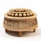 Ornate Wooden Dish With Various Balls - Realistic 3d Render