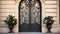 ornate wrought iron door