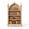 Ornately Carved Bookcase In Persian Miniature Style - 3d Render