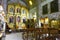 Ornately decorated gold shrine in the chapel