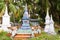 Ornately decorated shrines