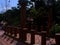 Ornately tiled rooftop balcony with sculptural details of traditional East Asian affluent homeowner.