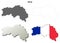 Orne, Lower Normandy outline map set
