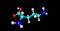 Ornithine molecular structure isolated on black