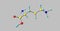 Ornithine molecular structure isolated on grey