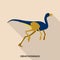 Ornithomimus icon, flat style