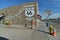 Oro Grande, California, USA, April 17, 2017: View of the Route 66 map on buildings on Antique Station, on Mother Road