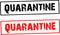 Oronavirus quarantine stamp inscription