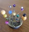 Orrery steampunk art small sculpture for dolls house.