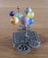 Orrery steampunk art small sculpture for dolls house.