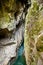 Orrido di Bellano, natural gorge created by the erosion of Pioverna river, shaped into gigantic potholes, dark ravines and