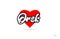 orsk city design typography with red heart icon logo